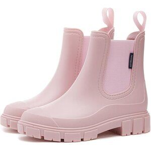 Chic Waterproof Chelsea Ankle Boots with 1.18-Inch Chunky Heel - All-Day Comfort